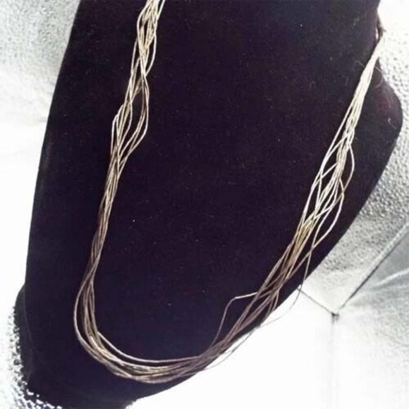 NATIVE AMERICAN LIQUID SILVER STERLING 10 STRAND 20